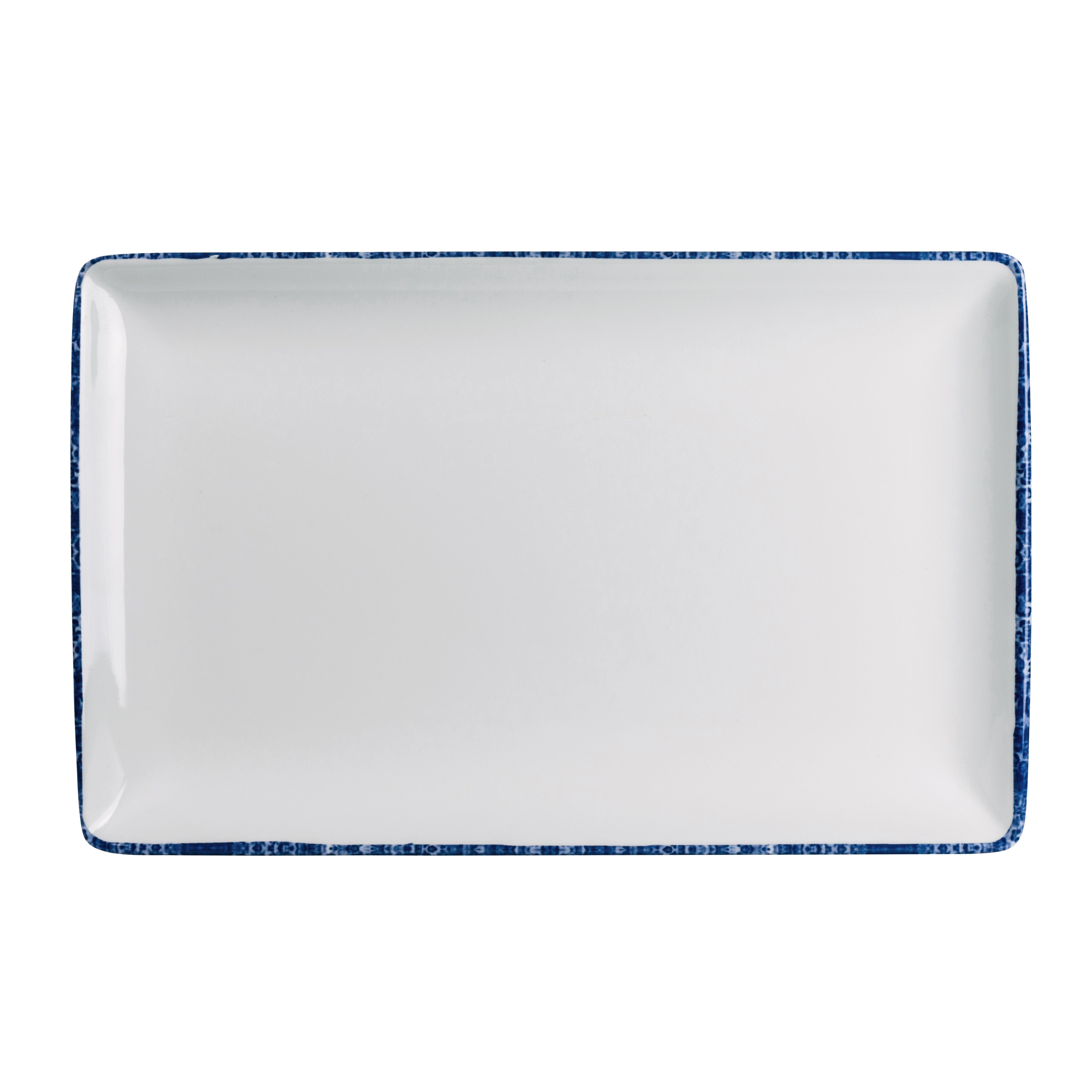 Rectangle Tray L 12.0" W 7.5" Blue Dapple