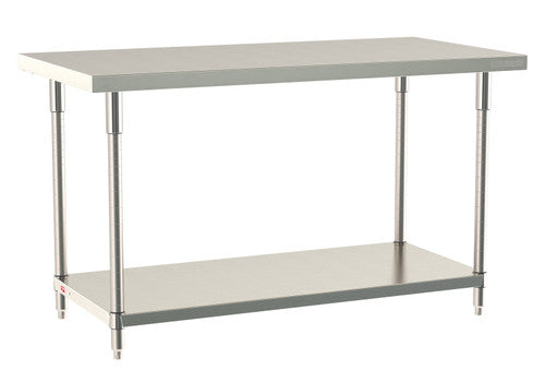TableWorx Worktable, 24"W x 24"D, adjustable height, undershelf
