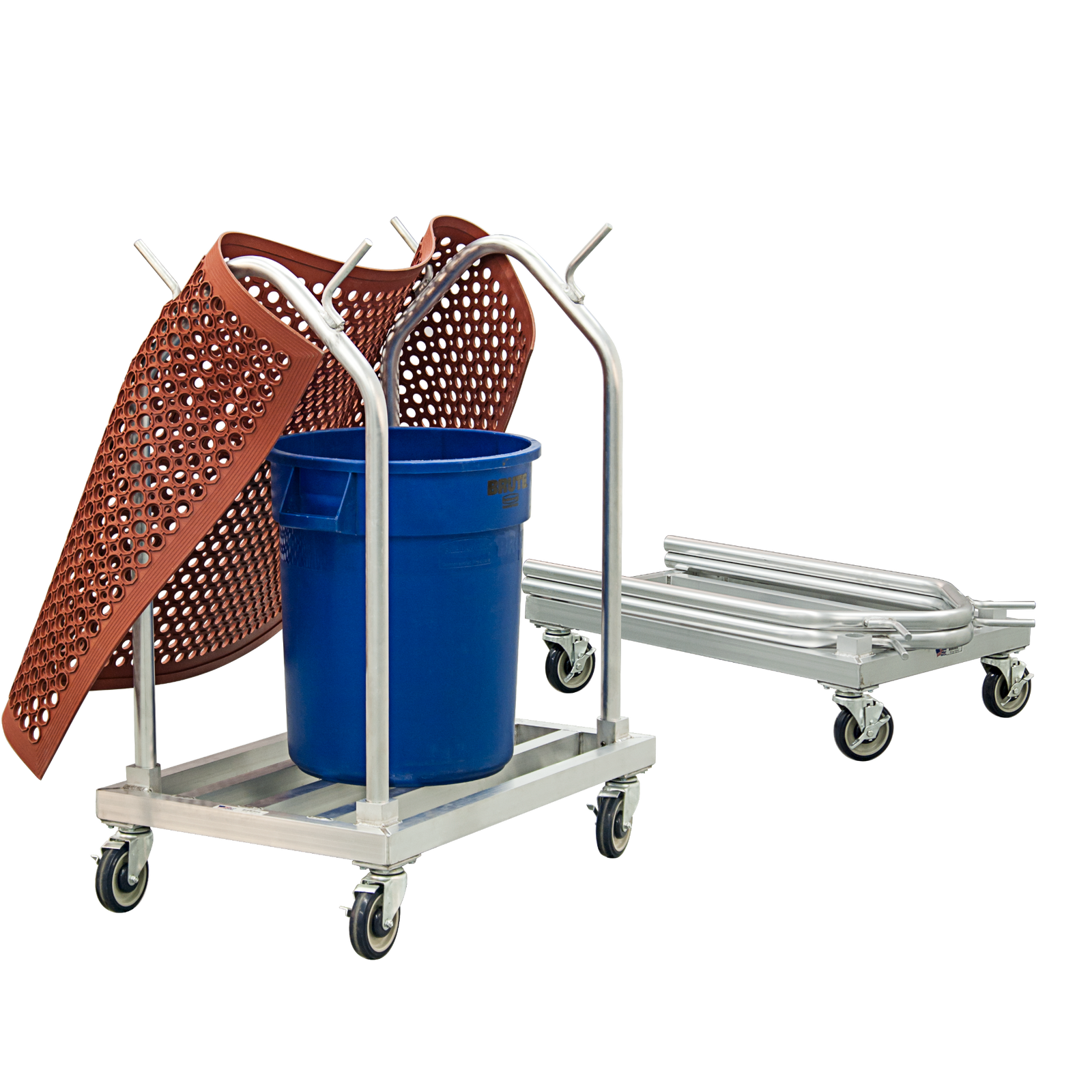 Knock-Down Mat Cart 36"x24" - Brake Casters
