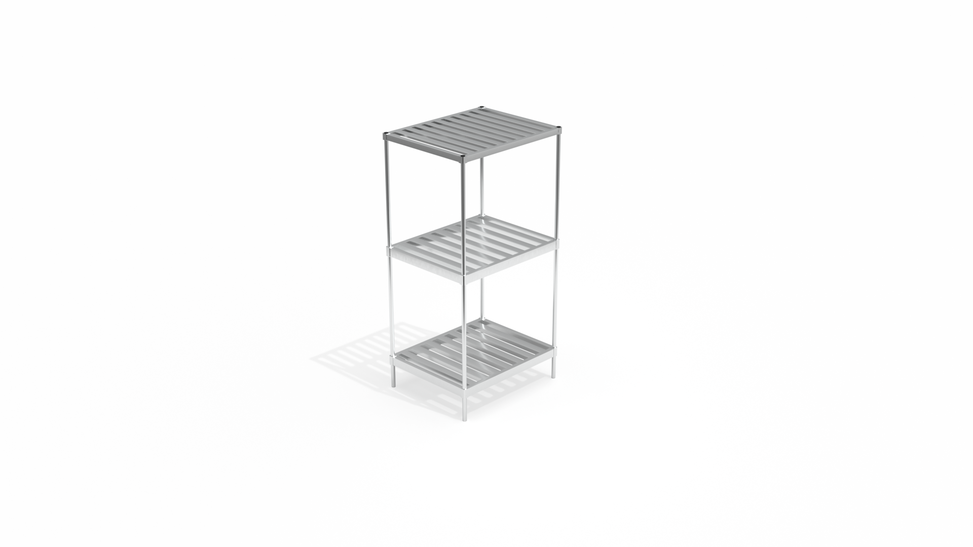 3-Tier Heavy Duty Adjustable (Modular) Double-Deep Keg Shelving Unit With HD-Framed, Slatted T-Bar Shelves (Shelving Kit/Complete Shelving Unit) - 34"W X 84.25"H X 42"L