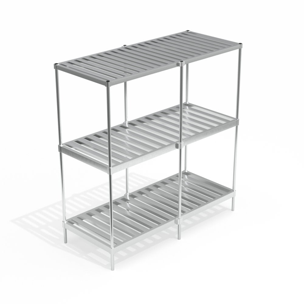 New Age 80" x 34" Double Deep Keg Rack, 16 Keg Capacity