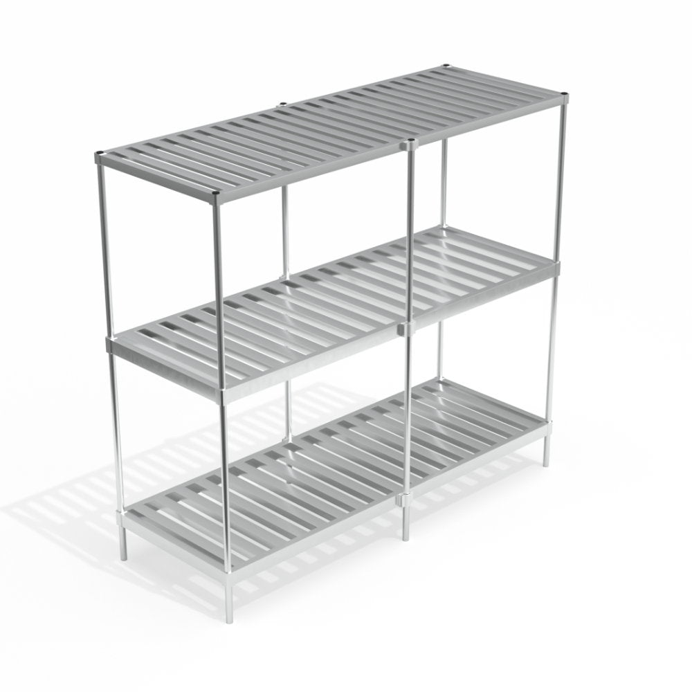 New Age 93" x 34" Double Deep Keg Rack, 20 Keg Capacity