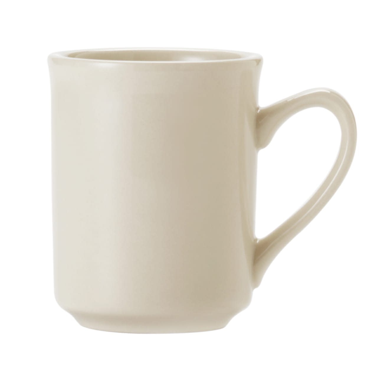 Porcelana 8 oz. Delmonico Mug, Cream White