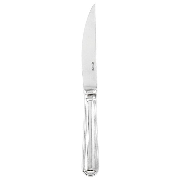 Contour 8-7/8" Steak Knife, Solid Handle, silver-plated