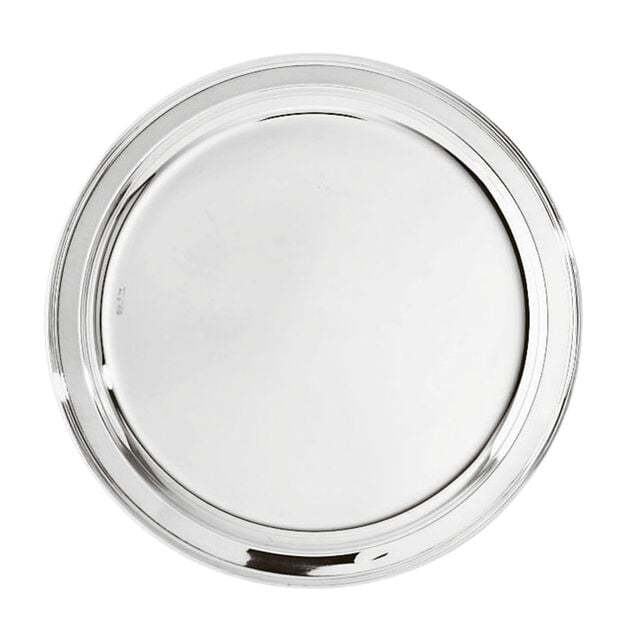 Contour 16" Round Tray, S/S, silver-plated