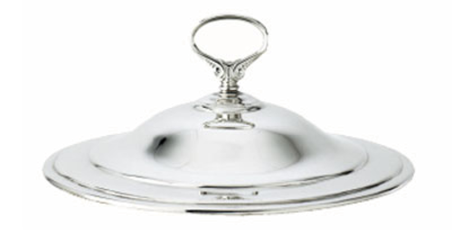 Contour 7" Soup Tureen/Vegetable Dish Cover, nickel-silver plated
