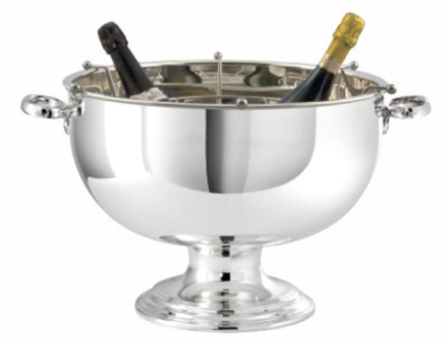 Contour 5 gallon 17-1/4" Punch Bowl, nickel-silver plated