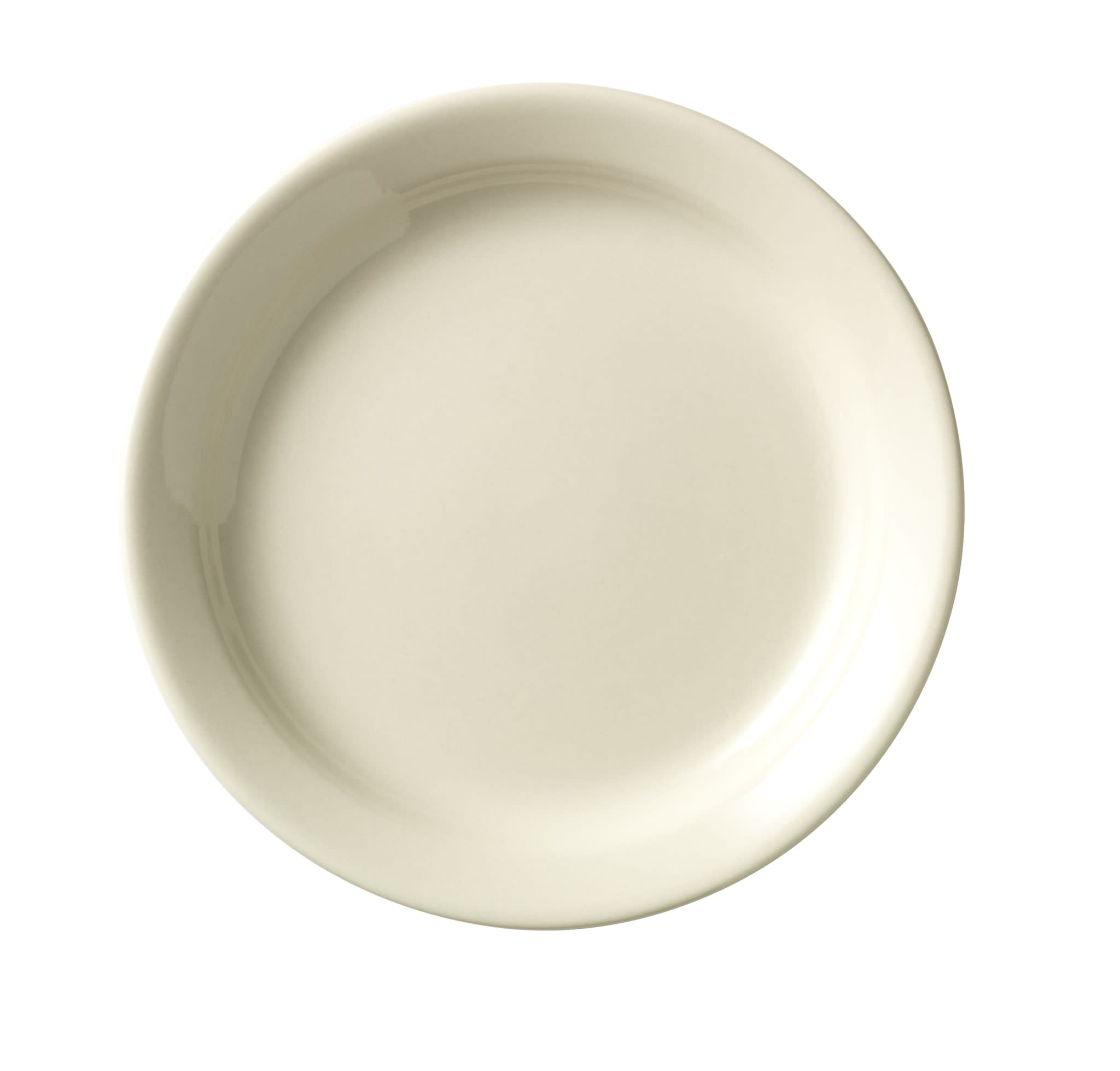 Porcelana 7.25" Round Narrow Rim Plate, Cream White
