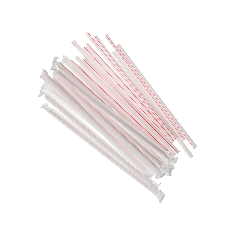 7-3/4" Clear Unwrapped Jumbo Straws