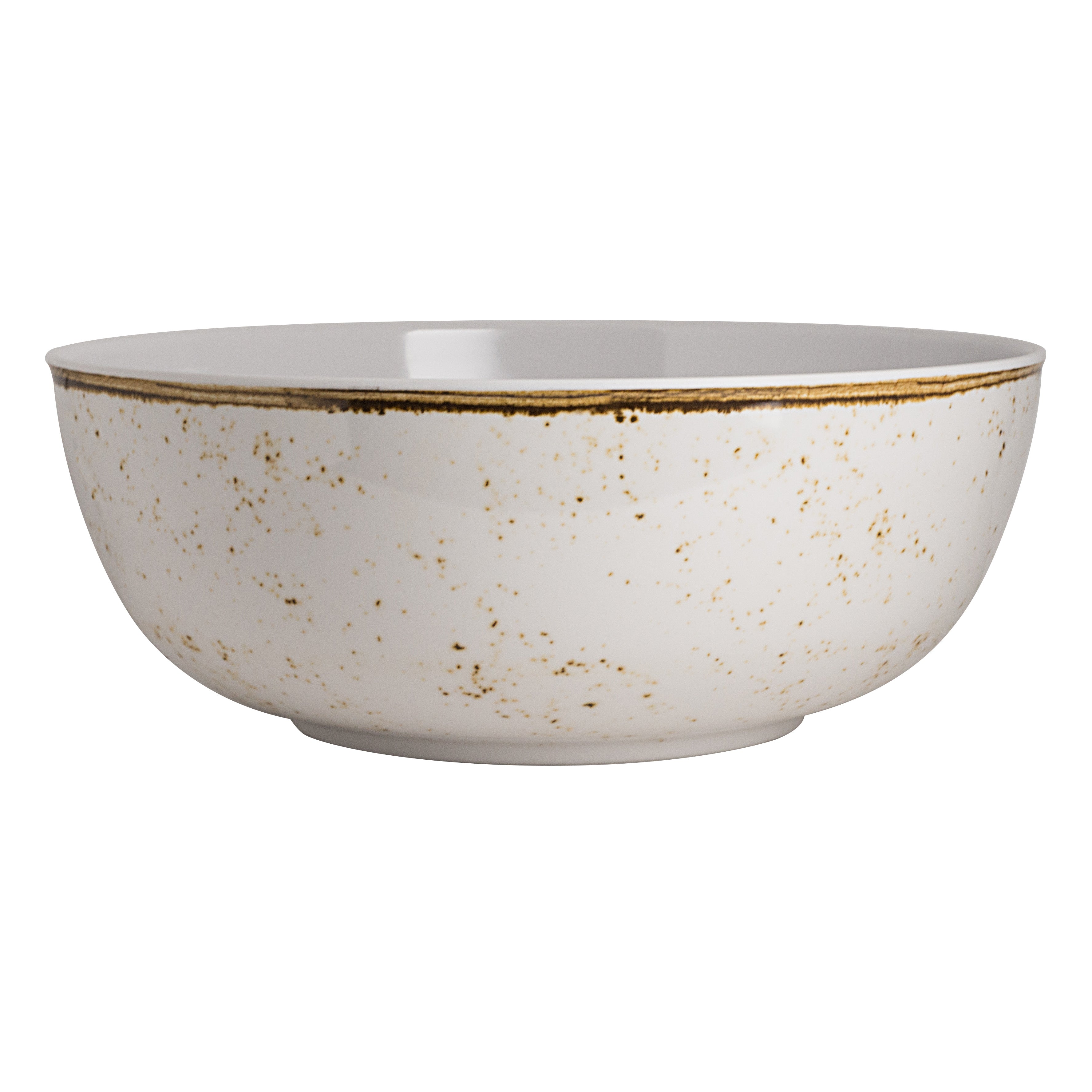 Large Round Bowl L 15.0" W 15.0" (3.0 Gal) Craft White Mel
