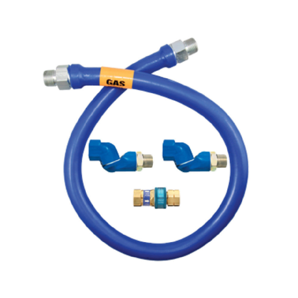 3/4"D Blue Hose™ Moveable Gas Connector Hose Assembly 36"L, Stainless Steel Braid, Retail Box, SnapFast® QD, 2 Swivel MAX®