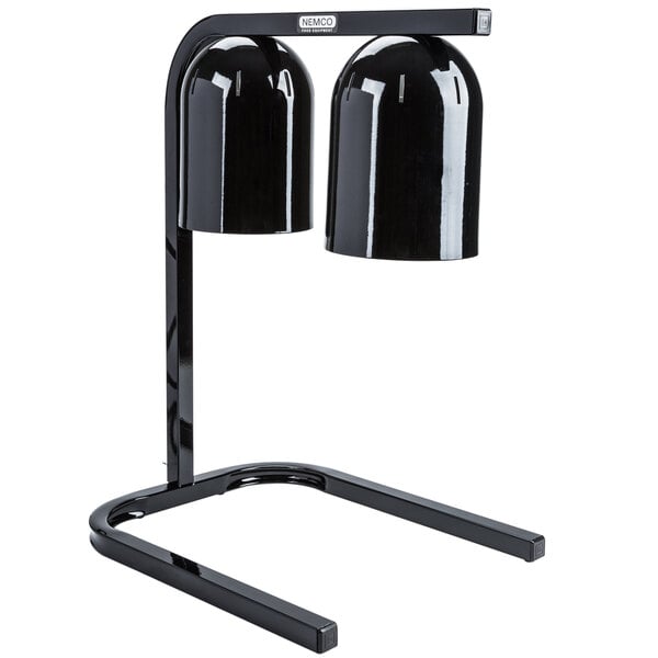 Two Bulb Freestanding Heat Lamp with Black Finish - 500W, 120V