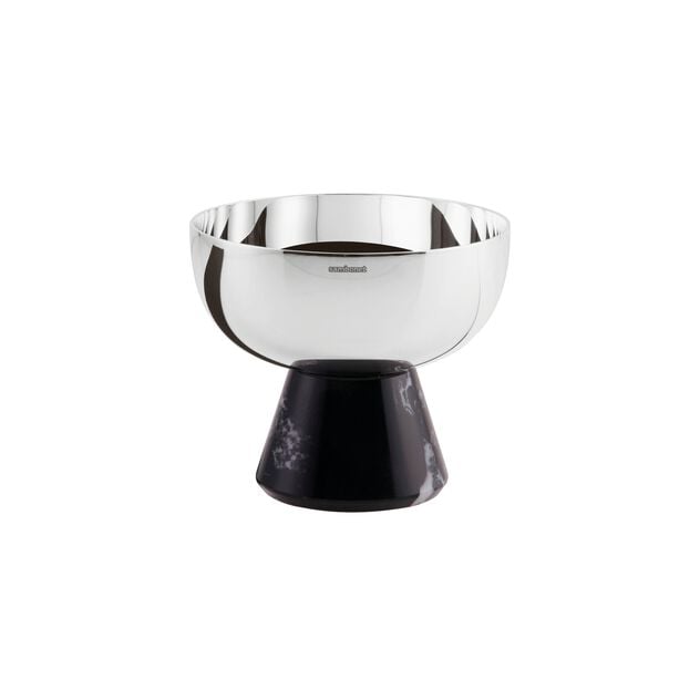 Madame Silverplate/Black Marble Footed Cup