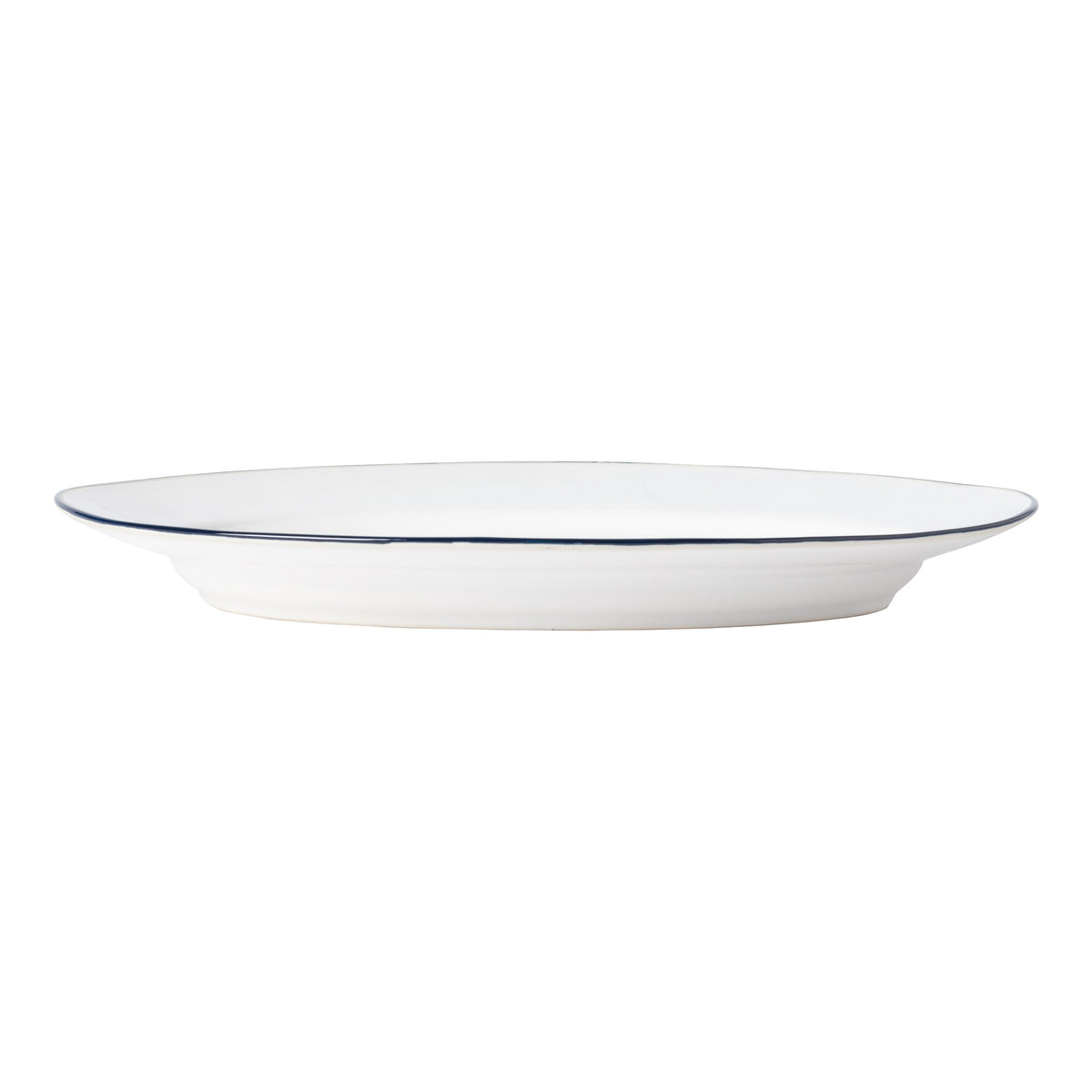 Beja 11-3/4"Oval Platter, White & Blue