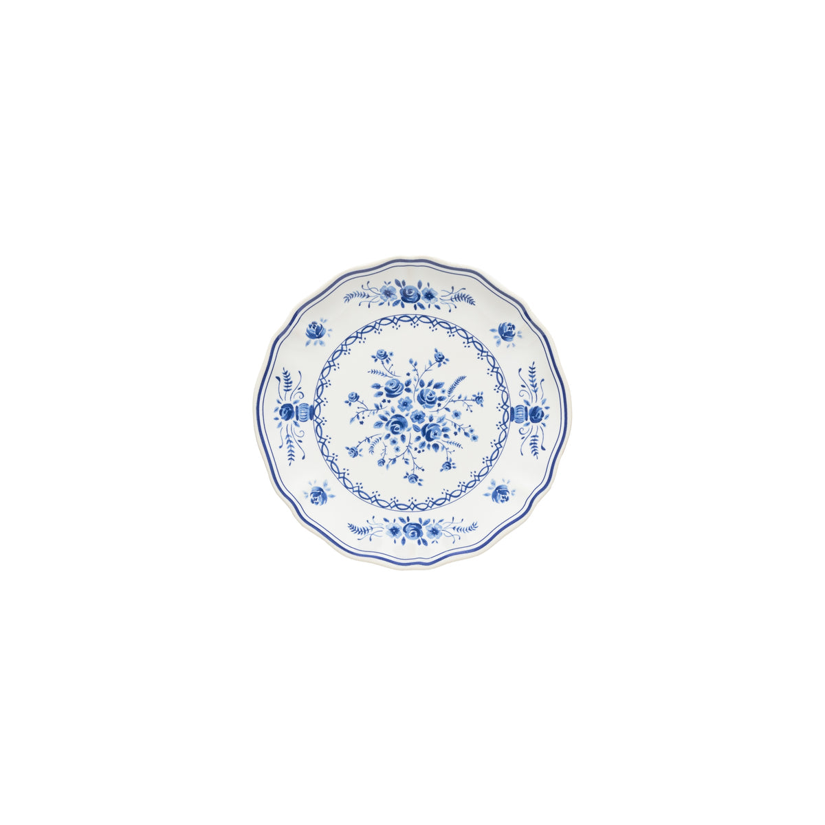Vila 6-5/8" Appetizer Plate, White-Blue