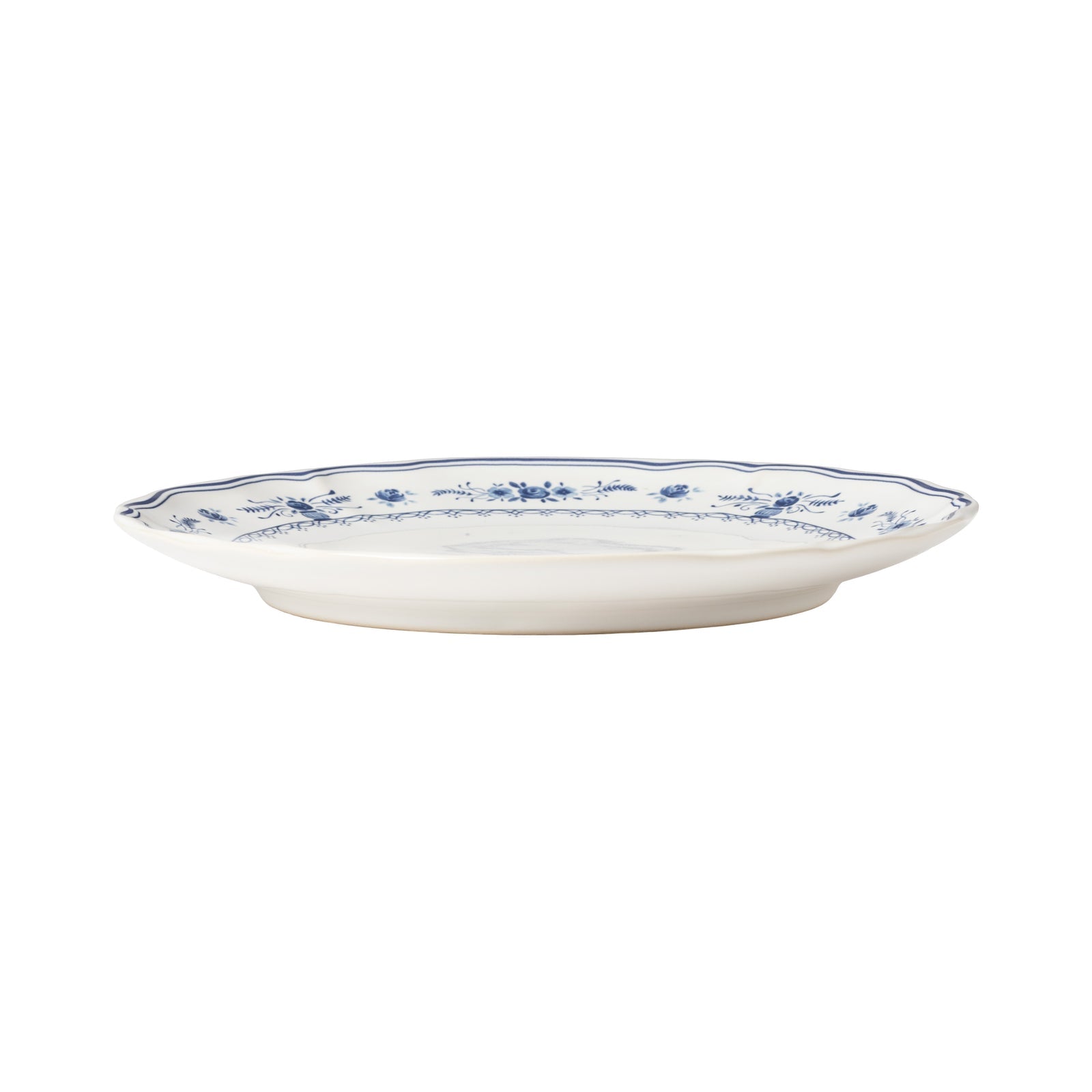 Vila 10-5/8" Dinner Plate, White-Blue
