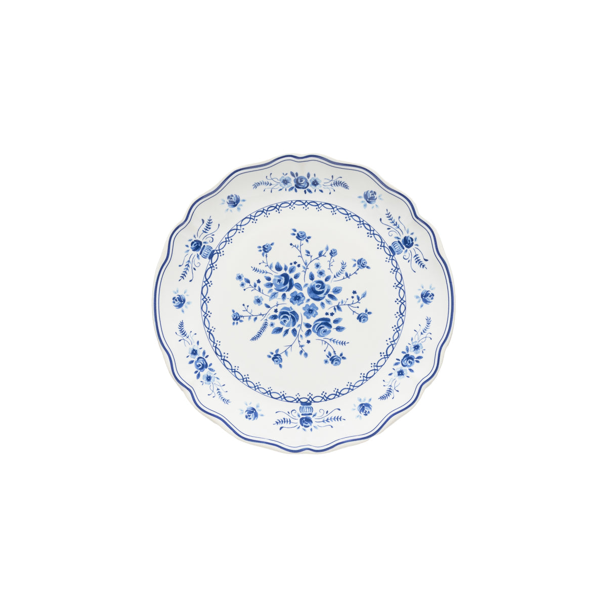Vila 8-3/8" Salad/Dessert Plate, White-Blue