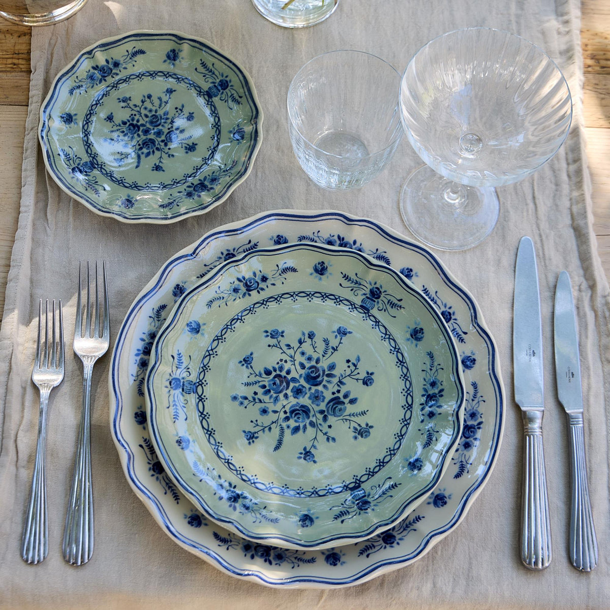 Vila 8-3/8" Salad/Dessert Plate, Olive-Blue