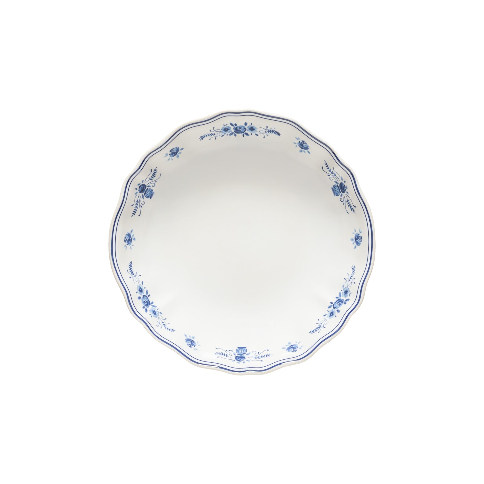 Vila 40-1/4 oz Soup/Pasta Bowl, White-Blue