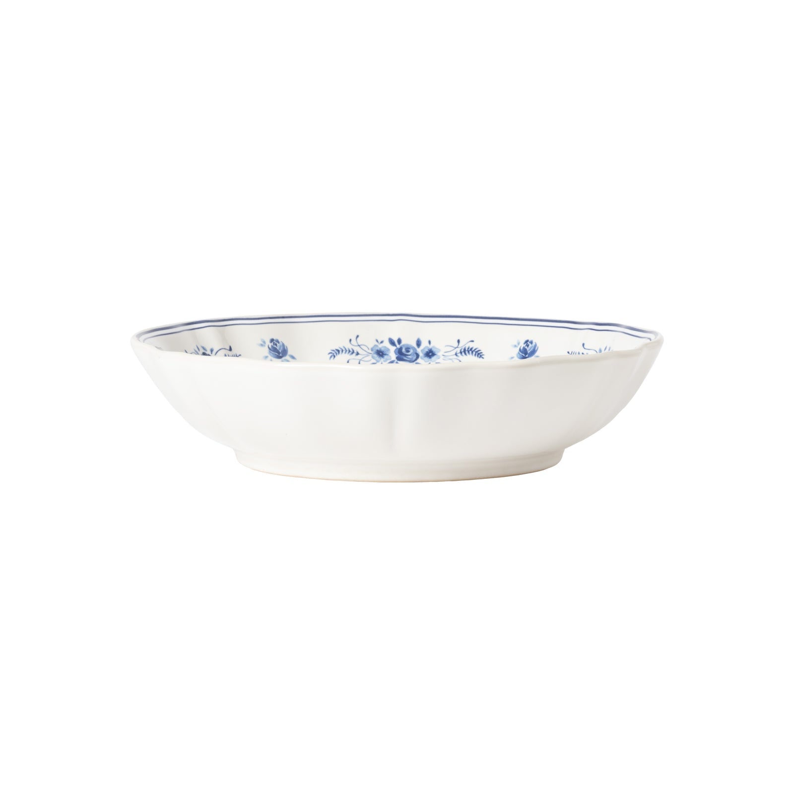 Vila 40-1/4 oz Soup/Pasta Bowl, White-Blue