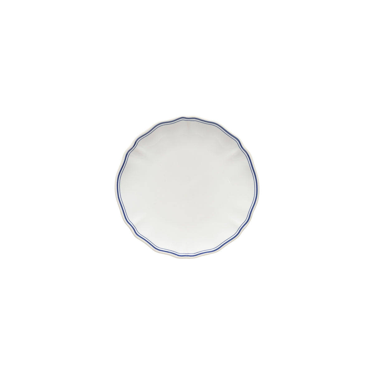 Vila 6-5/8" Appetizer Plate, White-Blue Filet