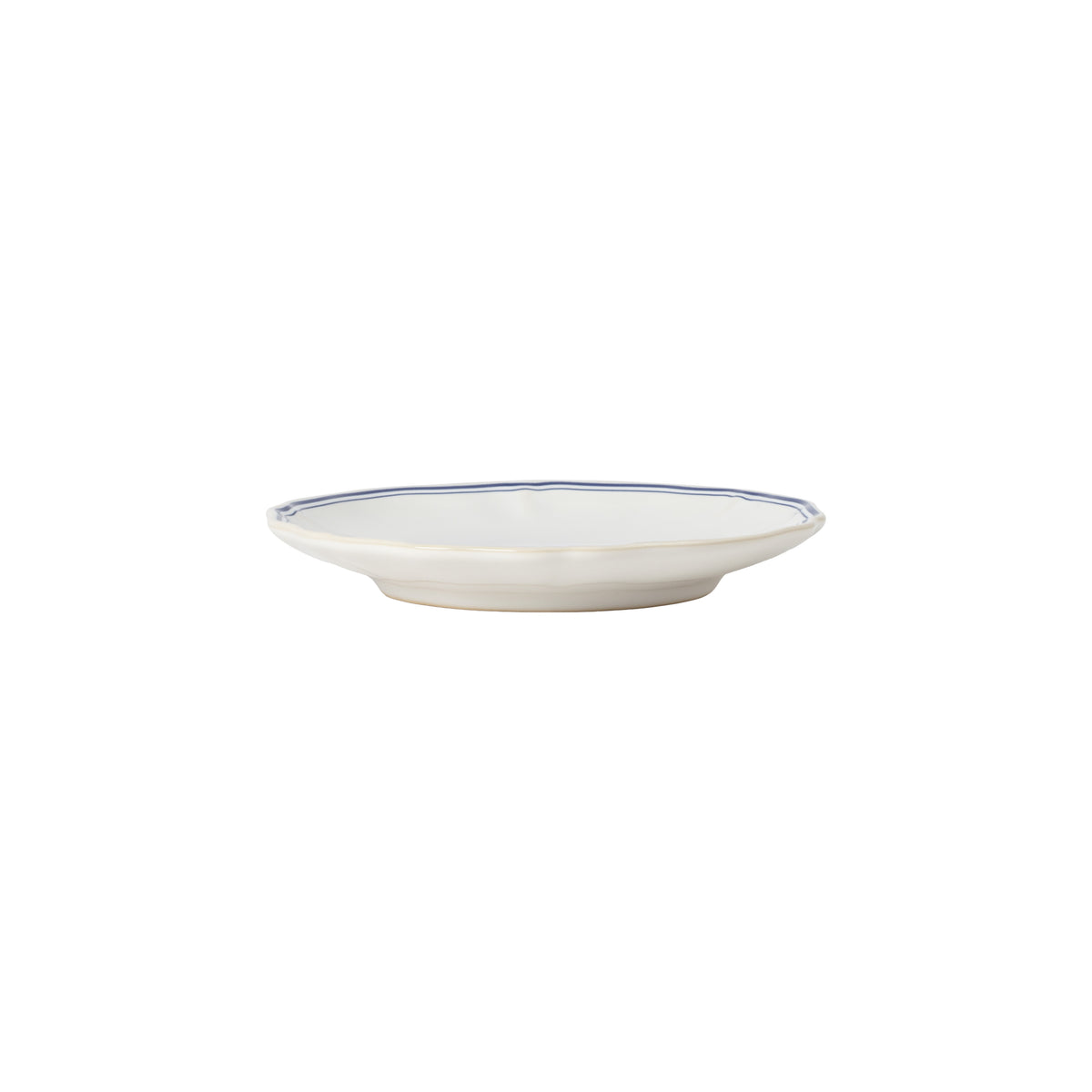 Vila 6-5/8" Appetizer Plate, White-Blue Filet