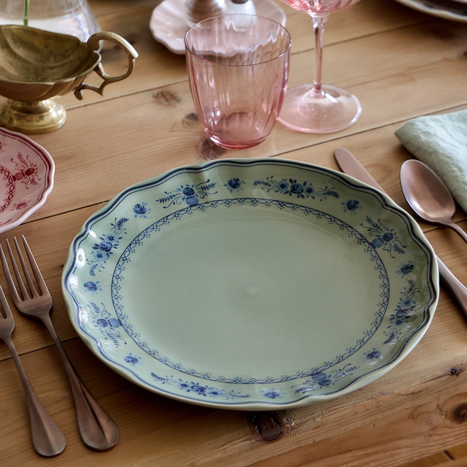 Vila 10-5/8" Dinner Plate, Olive-Blue