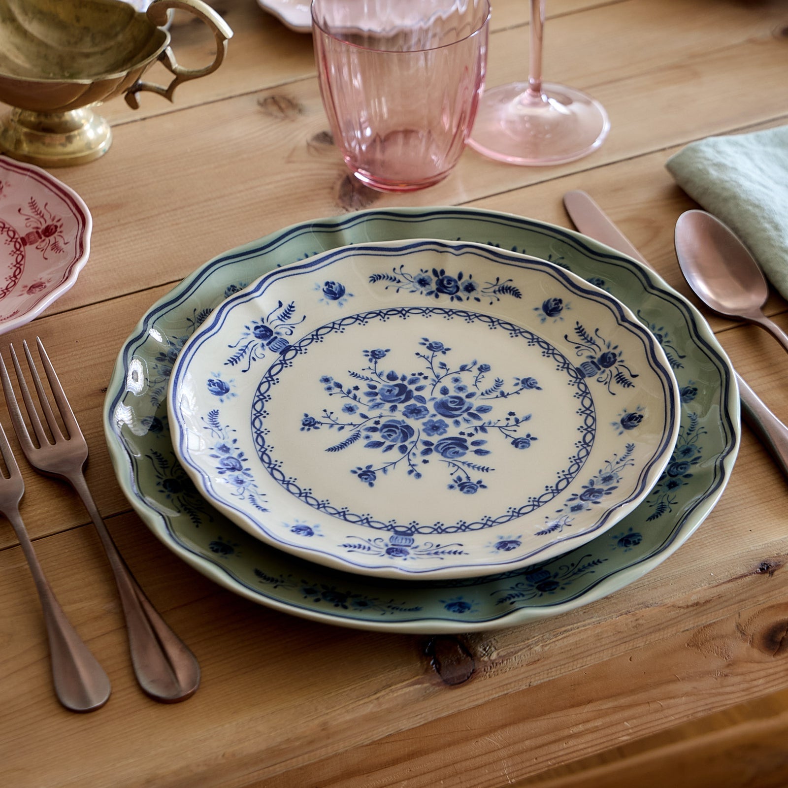 Vila 10-5/8" Dinner Plate, Olive-Blue