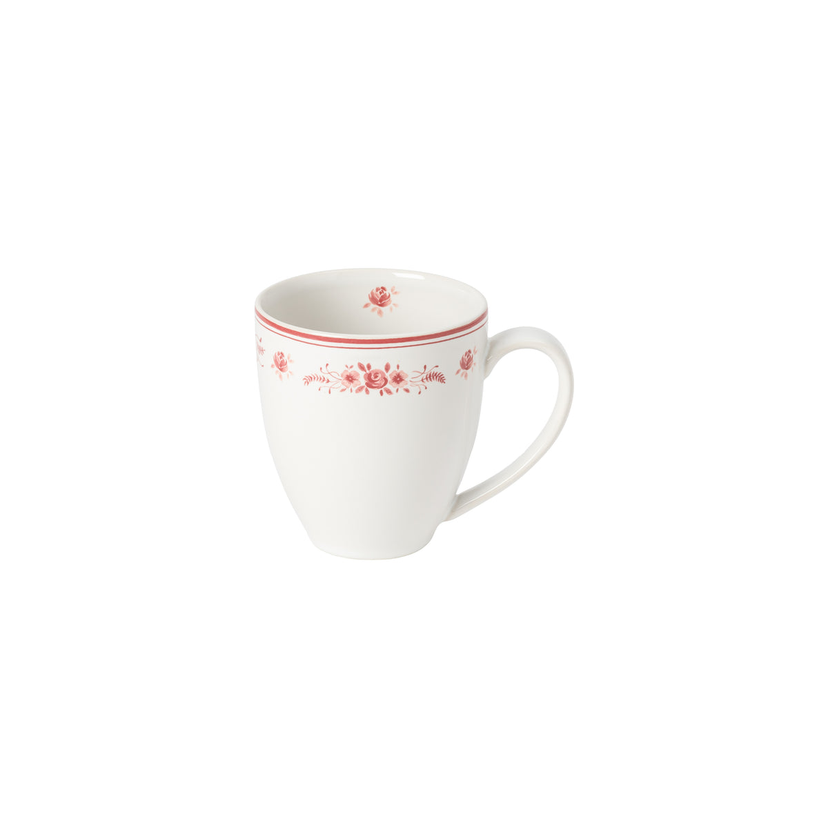 Vila 13-7/8 oz Mug, White-Red