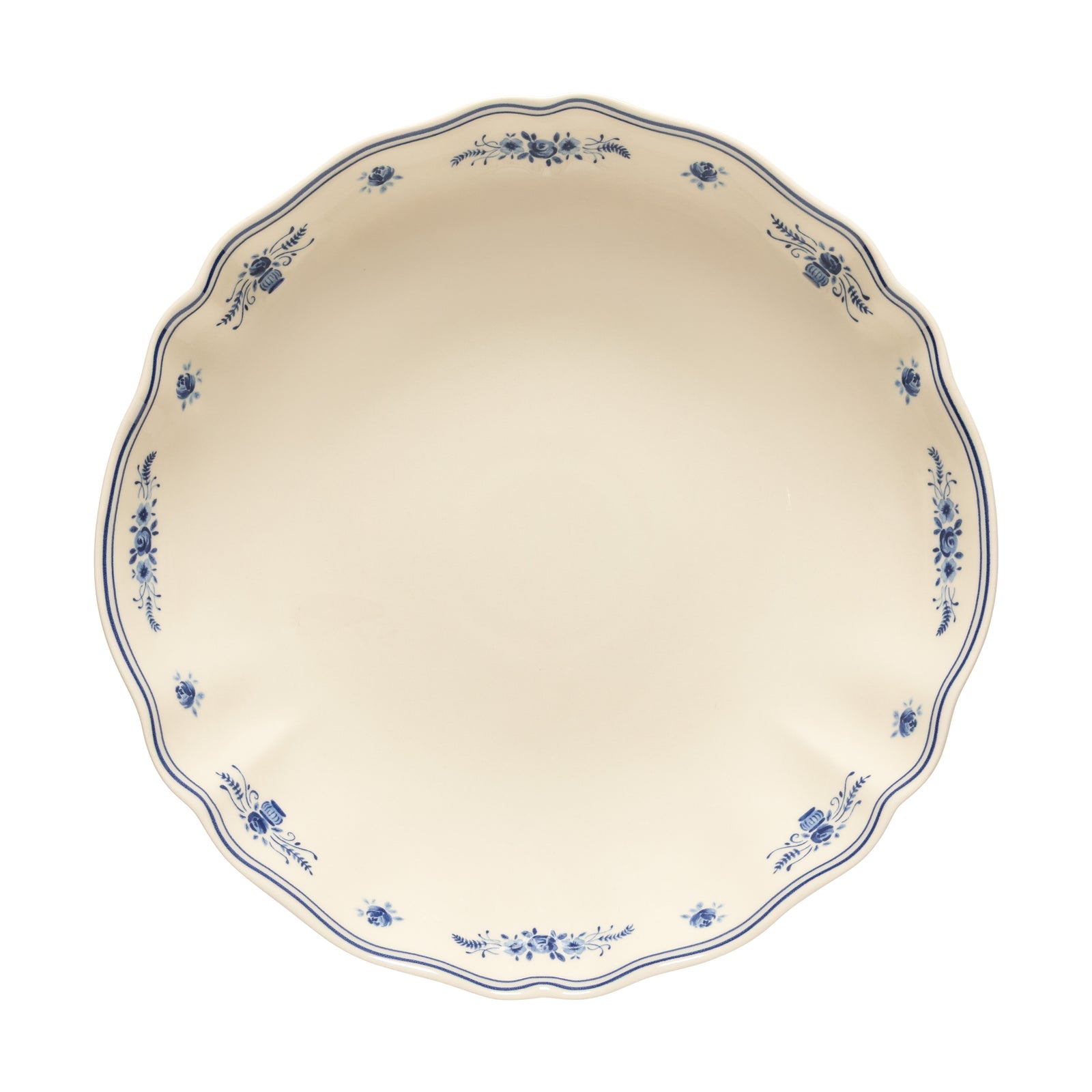 Vila 95 oz Pasta/Serving Bowl, Beige-Blue
