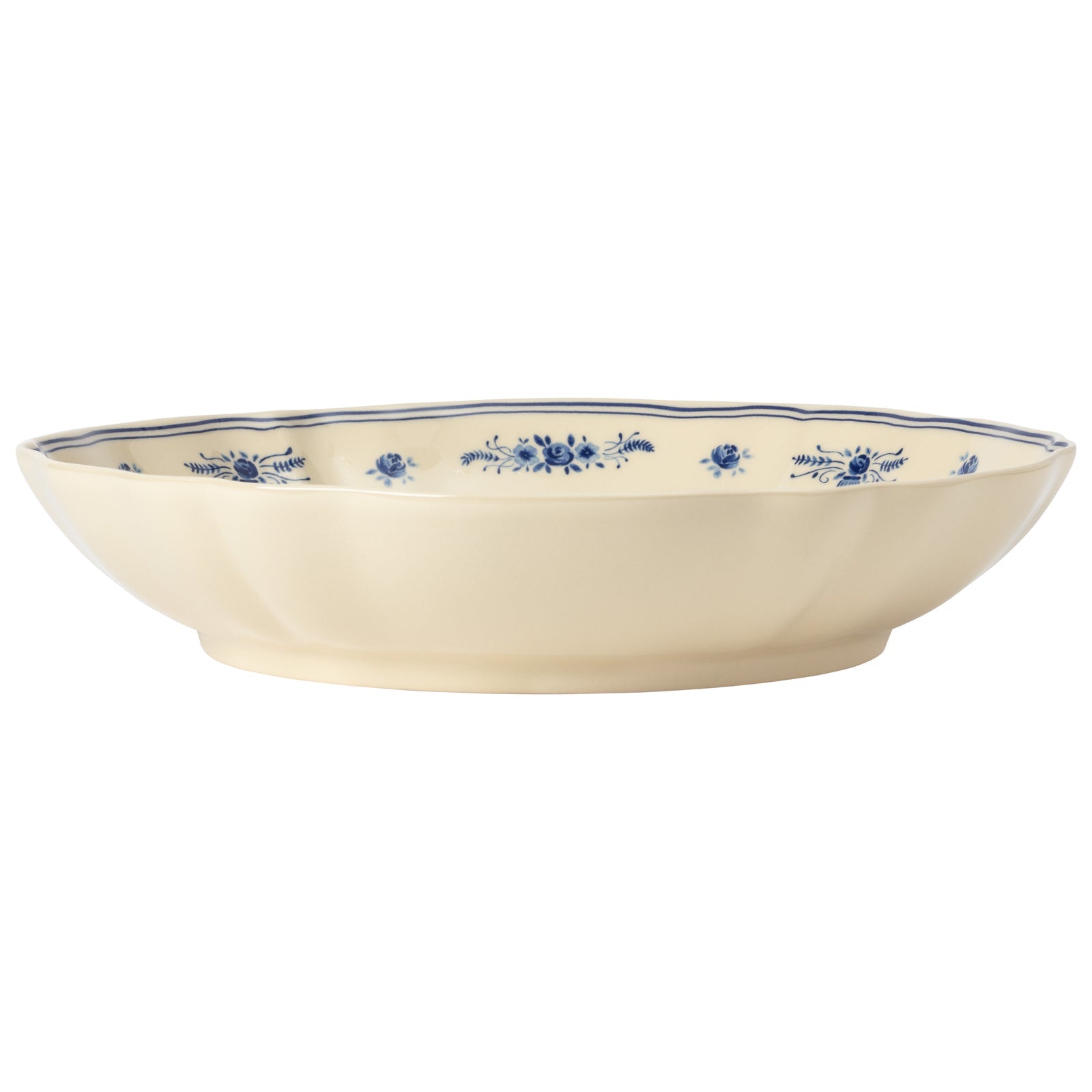 Vila 95 oz Pasta/Serving Bowl, Beige-Blue