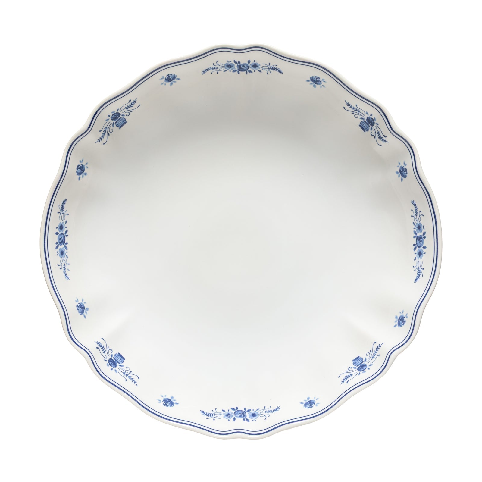 Vila 95 oz Pasta/Serving Bowl, White-Blue