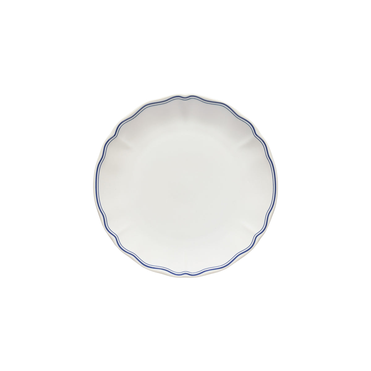 Vila 8-3/8" Salad/Dessert Plate, White-Blue Filet