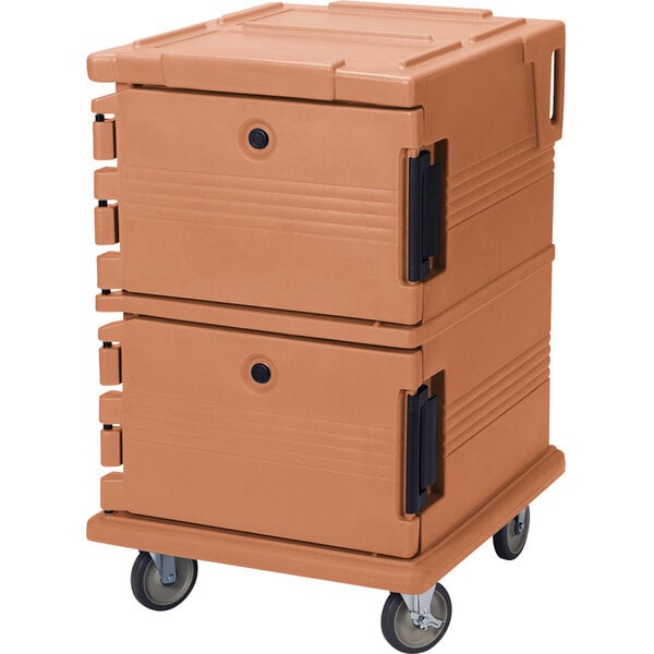 Ultra Camcart® Coffee Beige Insulated Food Pan Carrier, Front-Loading, Holds 16 Pans