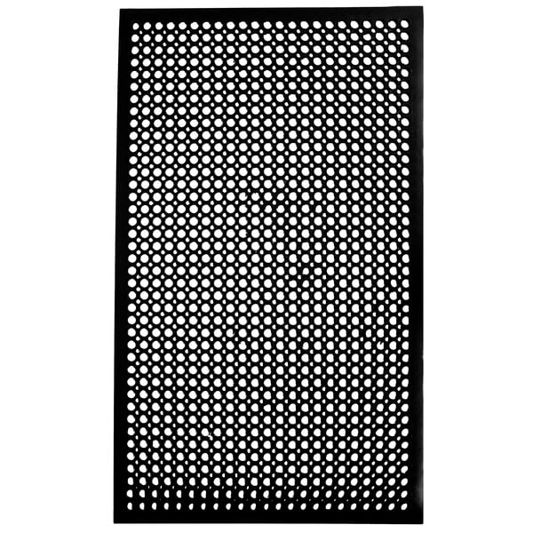 VIP TopDek Junior 3' x 5' Black Light-Duty Rubber Anti-Fatigue Floor Mat - 1/2" Thick