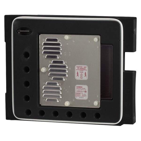 Black Replacement Retrofit Bottom Door for UPCH 1600 Series Ultra Camcart® Heated Food Pan Carrier - 110V