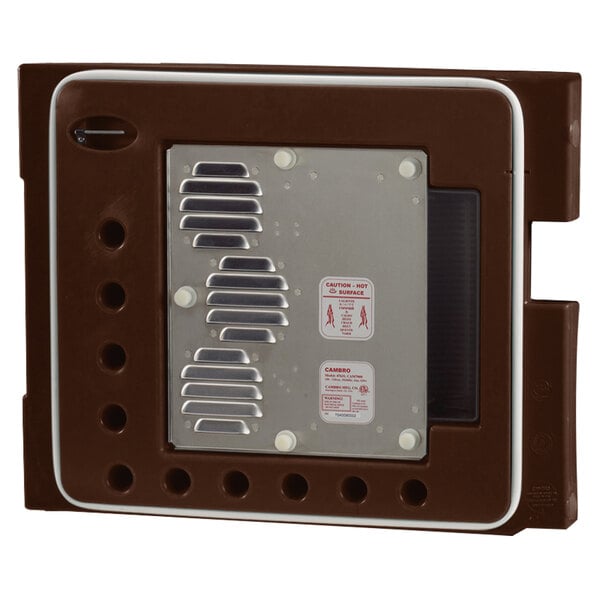 Dark Brown Replacement Retrofit Bottom Door for UPCH 1600 Series Ultra Camcart® Heated Food Pan Carrier - 110V