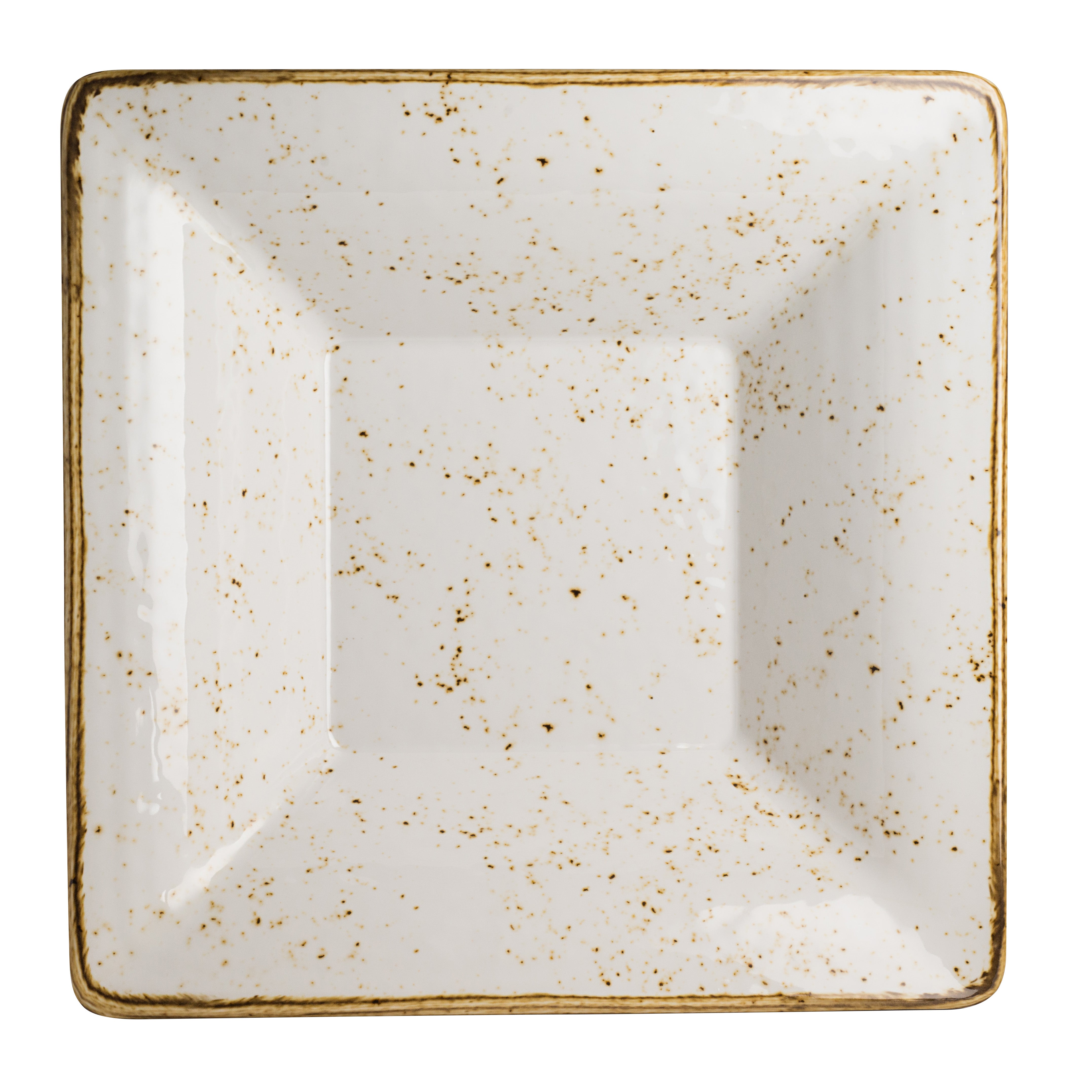 Square Pebble Bowl L 15.0" W 15.0" (3.5 Qt) Craft White Mel
