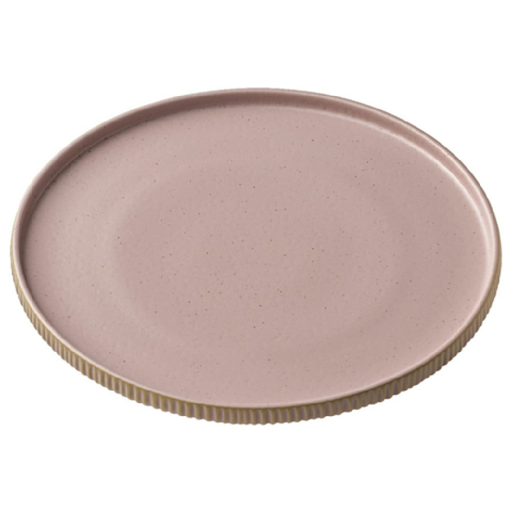 Nara Flat High Rim Plate, 10-5/8", Rose