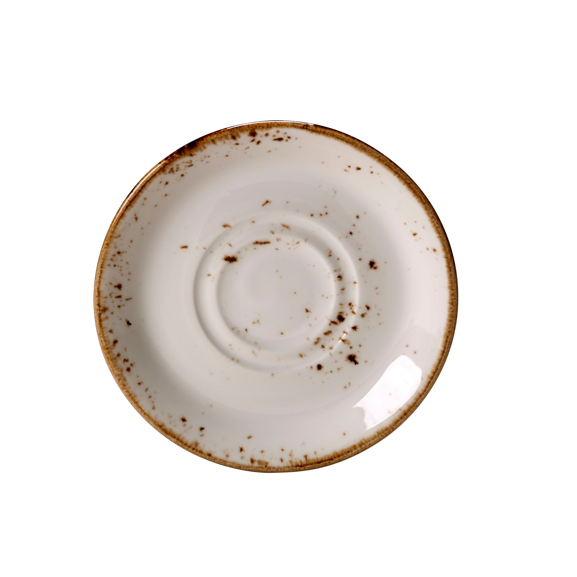 Double Well Saucer 6.5" Dia. Craft White