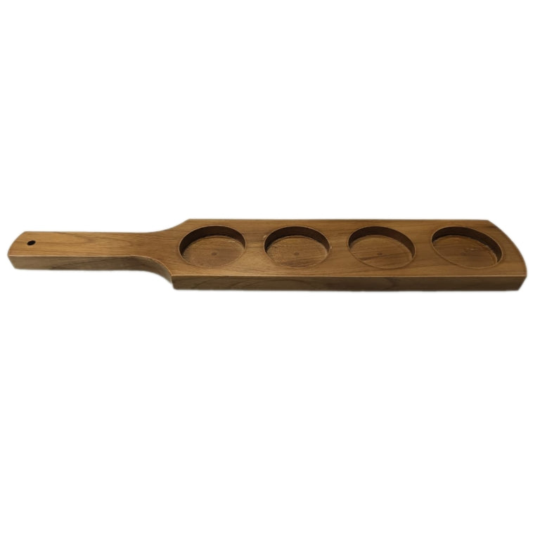 18" Flight Paddle, Holds 4 Glasses, Wood