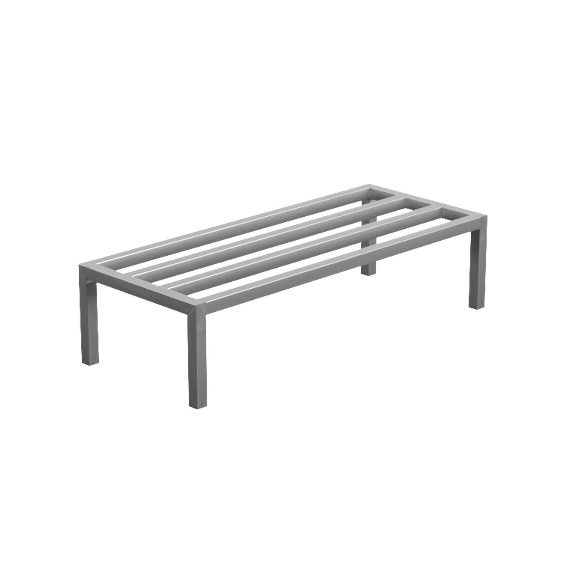 Welded Aluminum Dunnage Rack - HD-Bar (Tubular) - Standard Series - 20"W x 12"H x 48"L