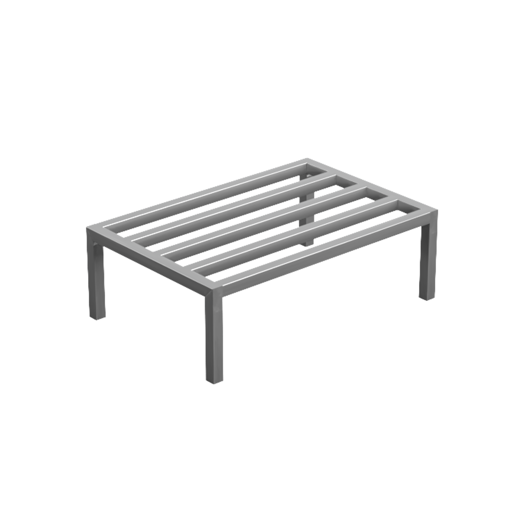 Welded Aluminum Dunnage Rack - HD-Bar (Tubular) - Standard Series - 24"W x 12"H x 36"L