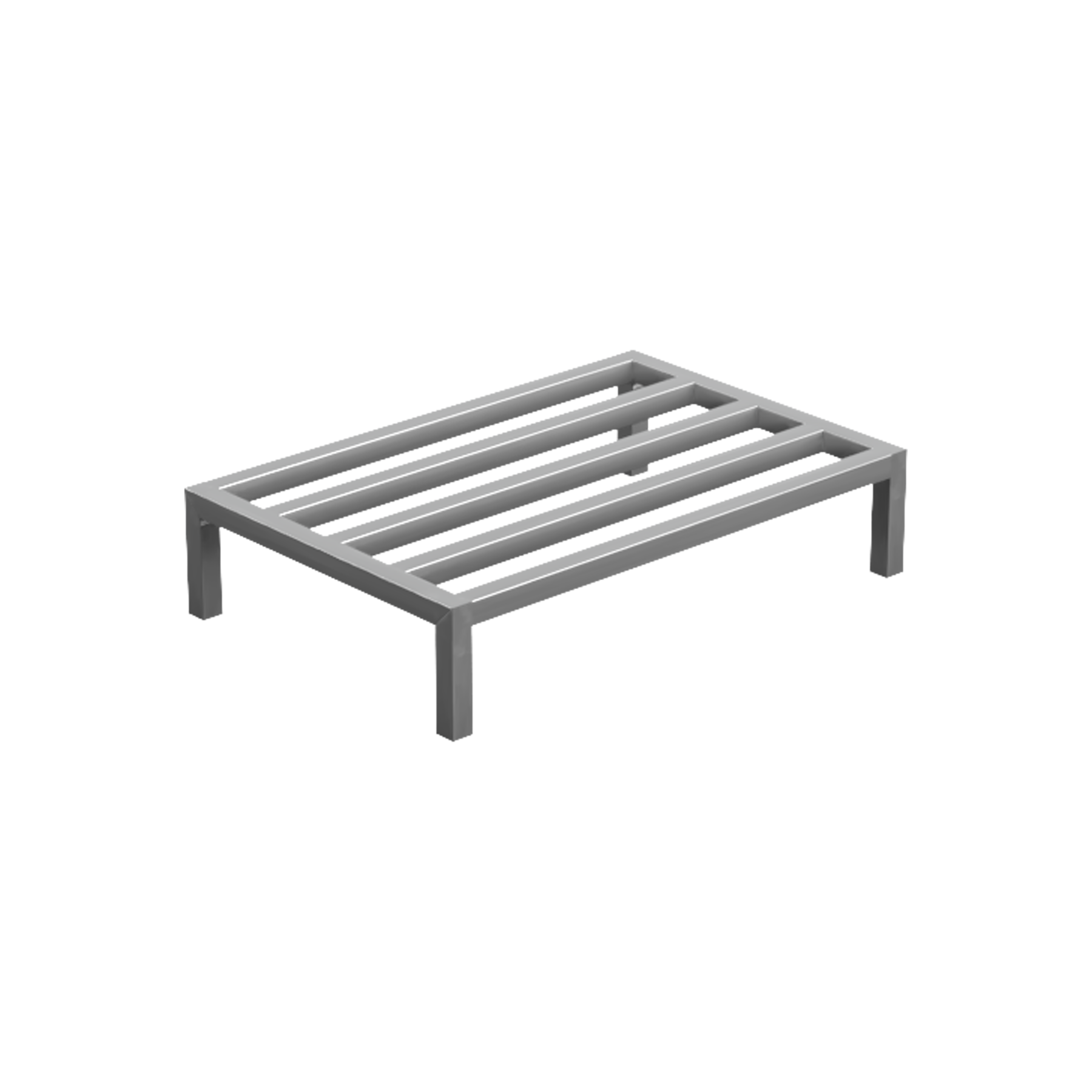 Welded Aluminum Dunnage Rack - HD-Bar (Tubular) - Standard Series - 24"W x 8"H x 36"L