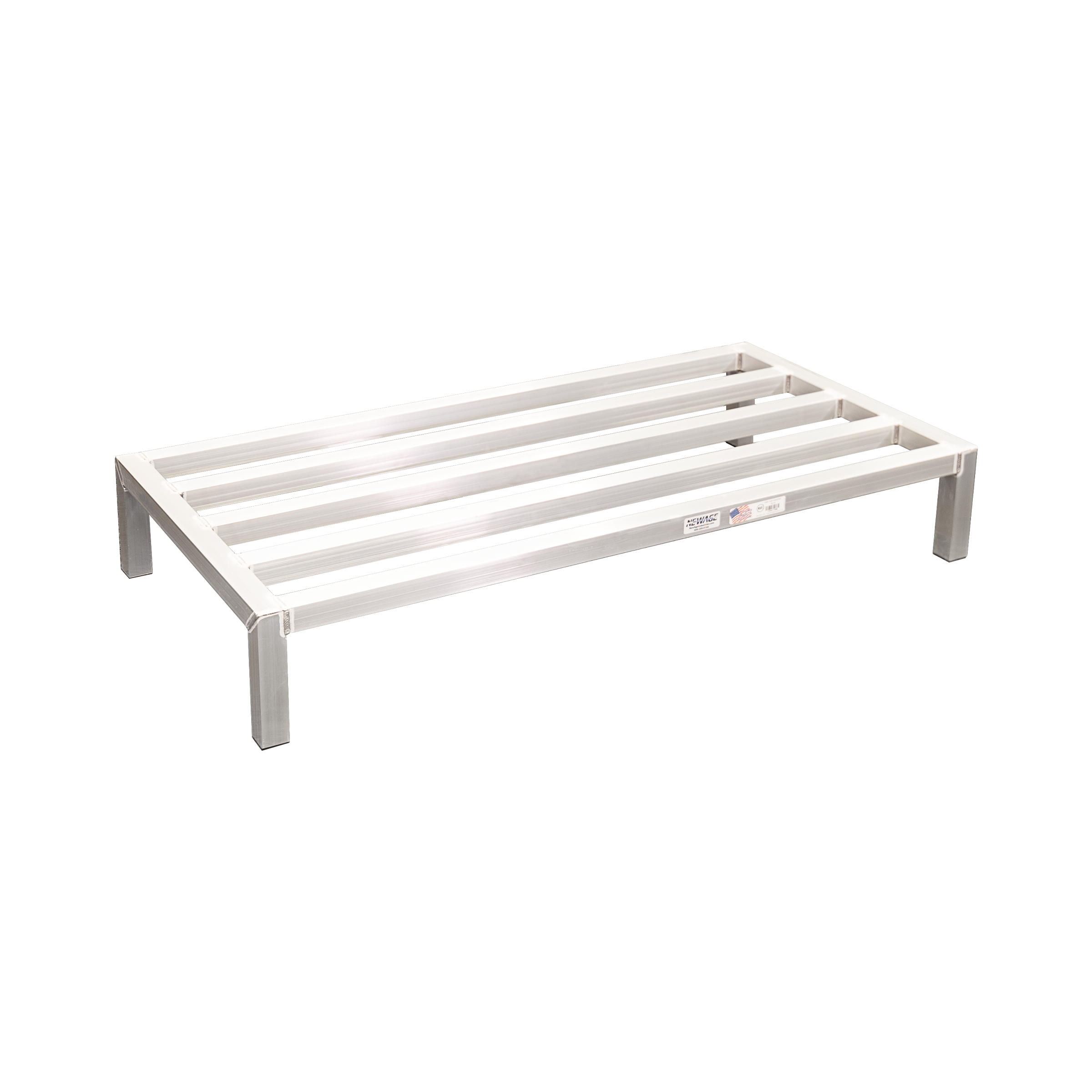 Welded Aluminum Dunnage Rack - HD-Bar (Tubular) - Standard Series - 24"W x 8"H x 48"L