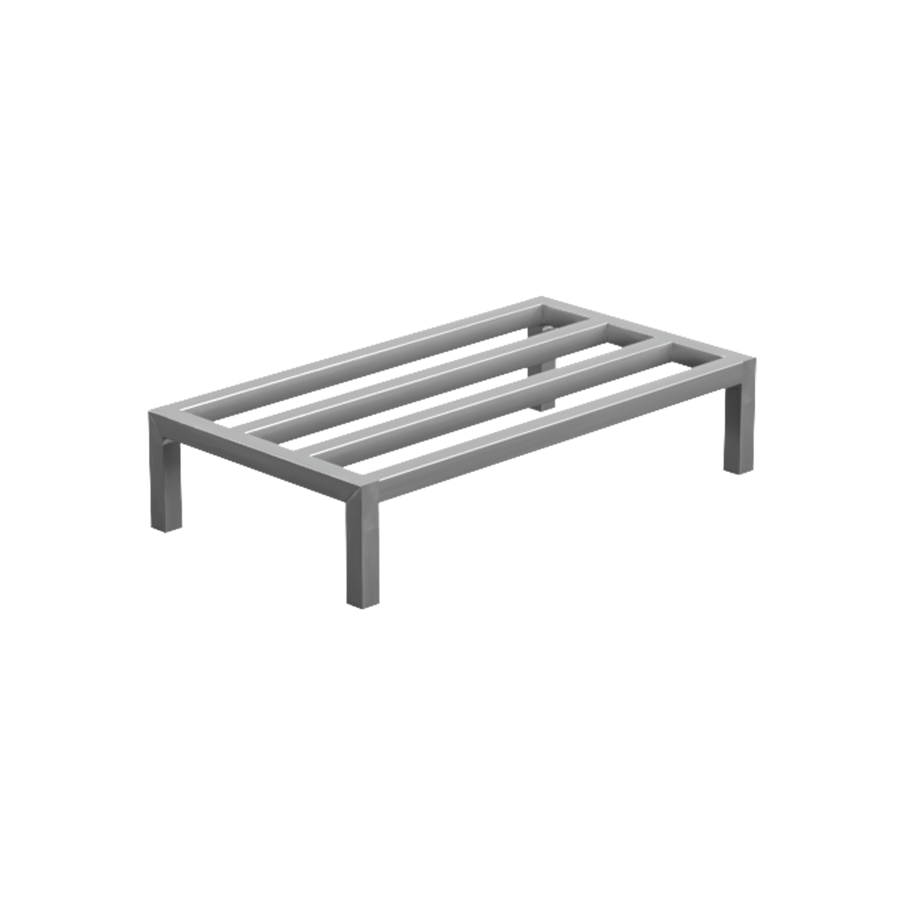 Welded Aluminum Dunnage Rack - HD-Bar (Tubular) - Standard Series - 20"W x 8"H x 36"L
