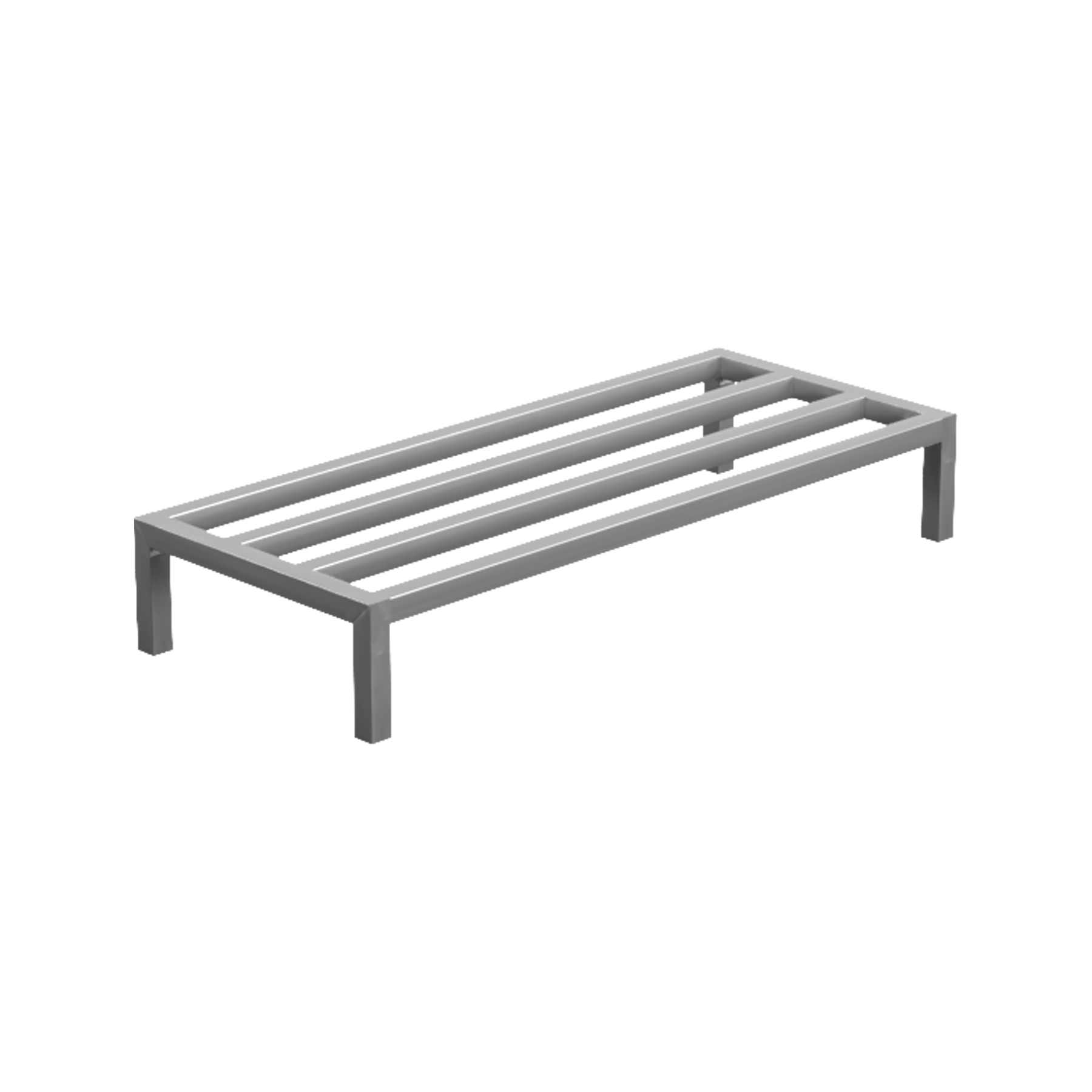 Welded Aluminum Dunnage Rack - HD-Bar (Tubular) - Standard Series - 20"W x 8"H x 48"L
