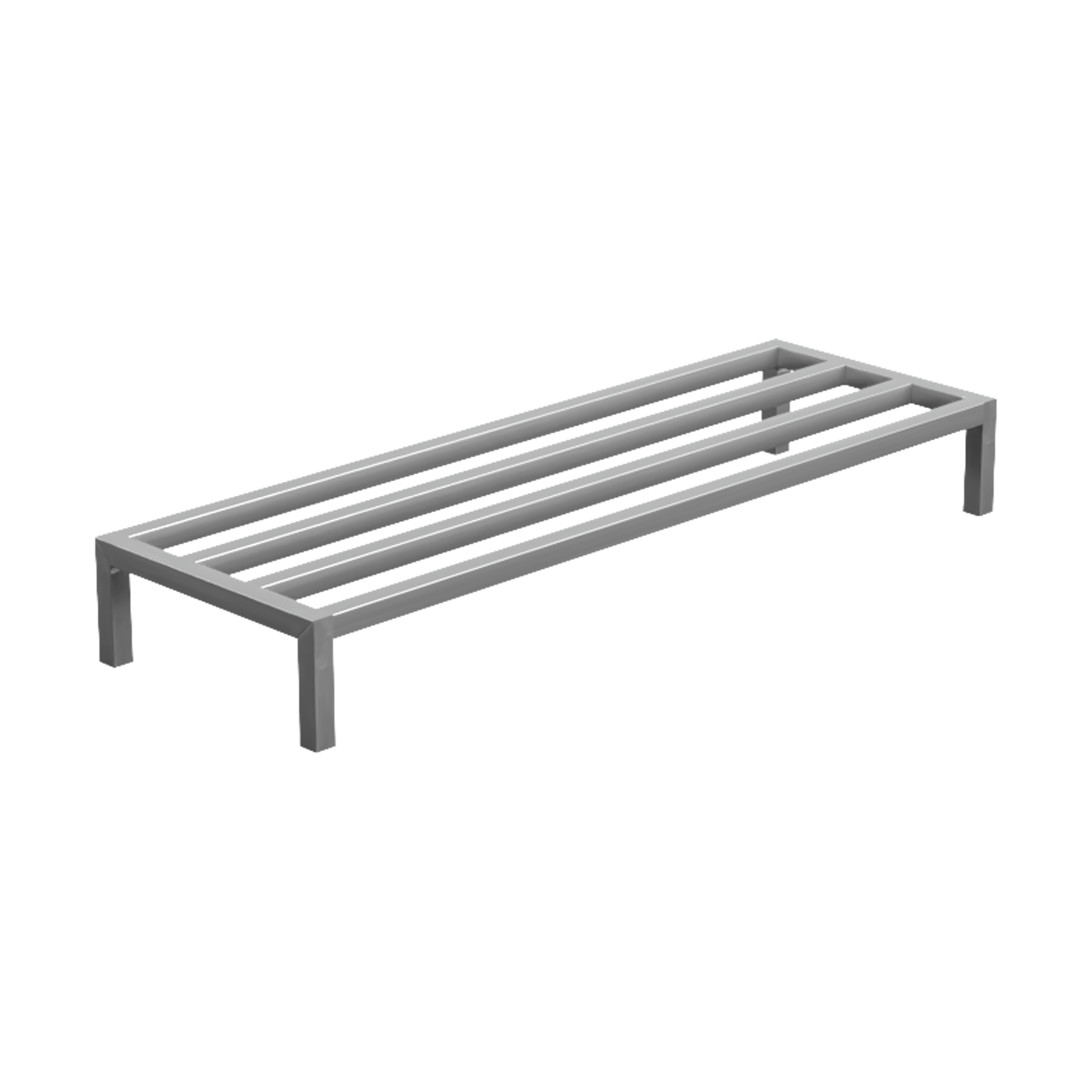 Welded Aluminum Dunnage Rack - HD-Bar (Tubular) - Standard Series - 20"W x 8"H x 60"L