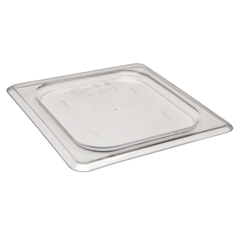 Camwear 1/6 Size Flat Polycarbonate Food Pan Cover, Clear