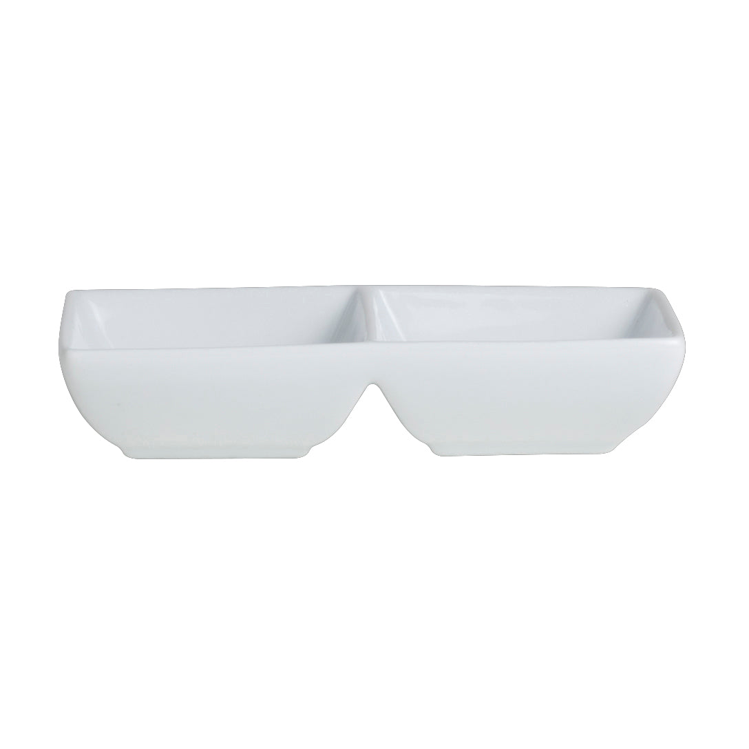 Double Well Rectangle Tray L 5.75" W 2.875" (2.0 Oz) A La Carte
